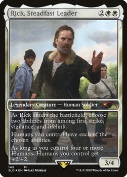 2020 Magic The Gathering Secret Lair x The Walking Dead #143 Rick, Steadfast Leader Front