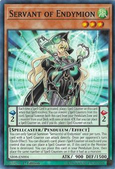 2019 Yu-Gi-Oh! Order of the Spellcasters English 1st Edition #SR08-EN004 Servant of Endymion Front