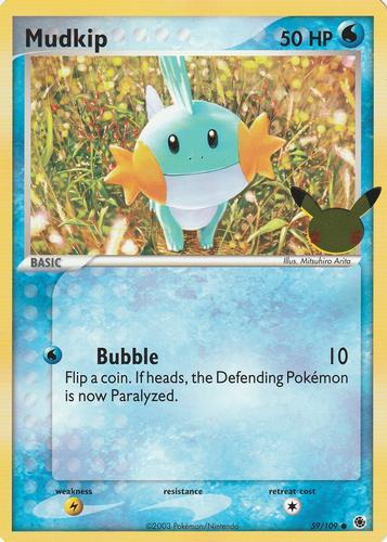 2021 Pokemon 25th Anniversary First Partner Collection #59/109 Mudkip Front