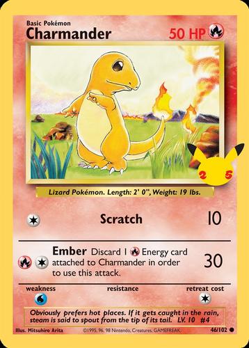 2021 Pokemon 25th Anniversary First Partner Collection #46/102 Charmander Front