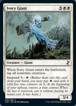 2021 Magic the Gathering Time Spiral Remastered #020/289 Ivory Giant Front