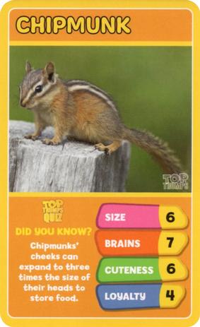 2020 Top Trumps Favourite Pets #NNO Chipmunk Front