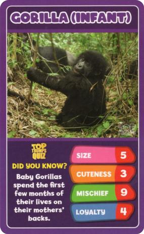 2020 Top Trumps Baby Animals #NNO Gorilla (Infant) Front