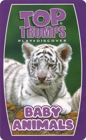 2020 Top Trumps Baby Animals #NNO White Tiger (Cub) Back