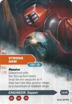 2014 Fantasy Flight Games Star Wars Age of Rebellion Specialization Deck Engineer Sapper #14/20 Strong arm Front
