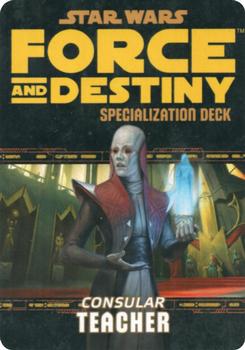 2015 Fantasy Flight Games Star Wars Force and Destiny Specialization Deck Consular Teacher #NNO Title Card Front