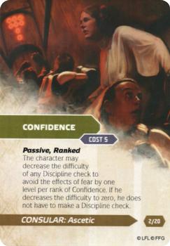 2015 Fantasy Flight Games Star Wars Force and Destiny Specialization Deck Consular Ascetic #2/20 Confidence Front