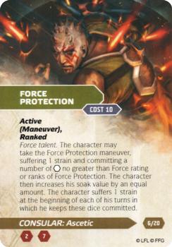 2015 Fantasy Flight Games Star Wars Force and Destiny Specialization Deck Consular Ascetic #6/20 Force protection Front