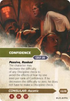2015 Fantasy Flight Games Star Wars Force and Destiny Specialization Deck Consular Ascetic #13/20 Confidence Front