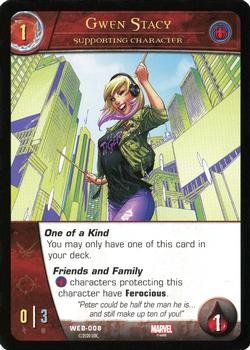 2020 Upper Deck VS System 2PCG: Webheads #WEB-008 Gwen Stacy Front