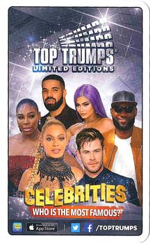 2019 Top Trumps Limited Editions Celebrities #NNO Justin Bieber Back