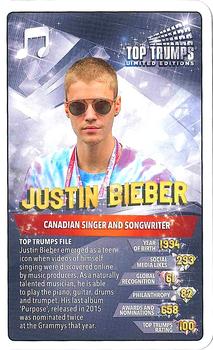 2019 Top Trumps Limited Editions Celebrities #NNO Justin Bieber Front