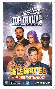 2019 Top Trumps Limited Editions Celebrities #NNO Taylor Swift Back