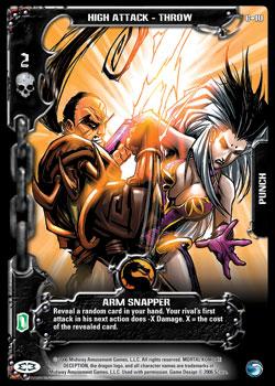 2006 Score Epic Battles - Mortal Kombat: Premier #10 Arm Snapper Front