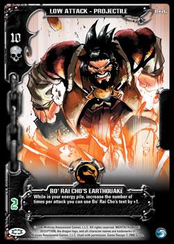 2006 Score Epic Battles - Mortal Kombat: Premier #76 Bo' Rai Cho's Earthquake Front
