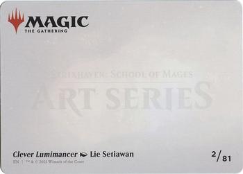 2021 Magic The Gathering Strixhaven: School of Mages - Art Series Gold Artist Signature #2/81 Clever Lumimancer Back