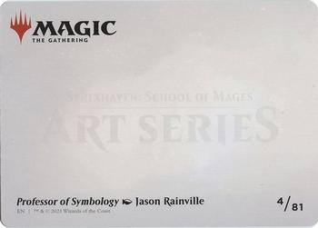 2021 Magic The Gathering Strixhaven: School of Mages - Art Series Gold Artist Signature #4/81 Professor of Symbology Back
