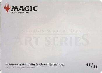 2021 Magic The Gathering Strixhaven: School of Mages - Art Series Gold Artist Signature #65/81 Brainstorm Back