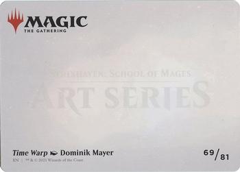 2021 Magic The Gathering Strixhaven: School of Mages - Art Series Gold Artist Signature #69/81 Time Warp Back