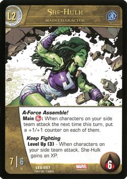 2017 Upper Deck VS System 2PCG: Legacy #LEG-057 She-Hulk Front