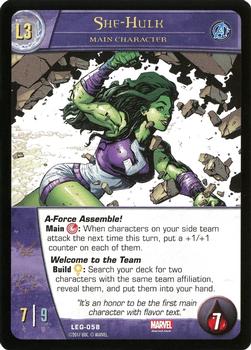 2017 Upper Deck VS System 2PCG: Legacy #LEG-058 She-Hulk Front