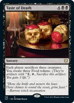 2021 Magic The Gathering Commander #156 Taste of Death Front