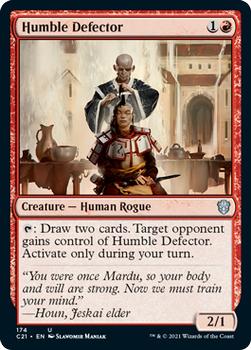 2021 Magic The Gathering Commander #174 Humble Defector Front