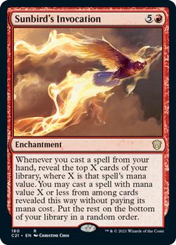 2021 Magic The Gathering Commander #180 Sunbird’s Invocation Front