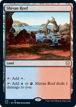 2021 Magic The Gathering Commander #316 Shivan Reef Front