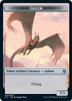 2021 Magic The Gathering Commander - Token #025/029 Golem / Thopter Front