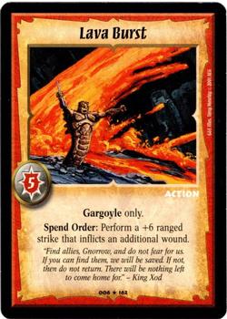 2001 Warlord Saga of the Storm - Good & Evil #006 Lava Burst Front