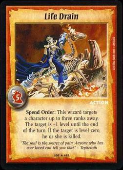 2001 Warlord Saga of the Storm - Good & Evil #107 Life Drain Front