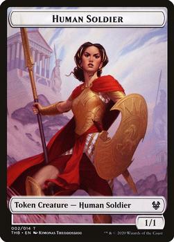 2020 Magic The Gathering Theros Beyond Death - Token #002/014 Human Soldier Front