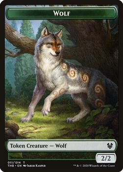 2020 Magic The Gathering Theros Beyond Death - Token #011/014 Wolf Front