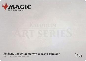 2021 Magic the Gathering Kaldheim - Art Series #3 Reidane, God of the Worthy Back
