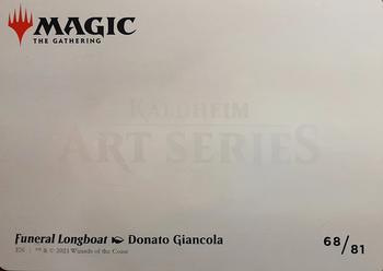 2021 Magic the Gathering Kaldheim - Art Series #68 Funeral Longboat Back