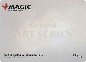 2021 Magic the Gathering Kaldheim - Art Series #72 Port of Karfell Back