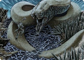 2021 Magic the Gathering Kaldheim - Art Series #80 Koma, Cosmos Serpent Front