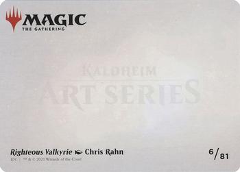 2021 Magic the Gathering Kaldheim - Art Series Gold Artist Signature #6 Righteous Valkyrie Back