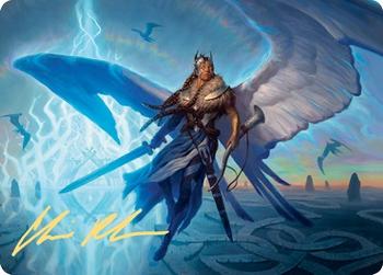 2021 Magic the Gathering Kaldheim - Art Series Gold Artist Signature #6 Righteous Valkyrie Front