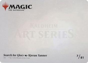 2021 Magic the Gathering Kaldheim - Art Series Gold Artist Signature #7 Search for Glory Back