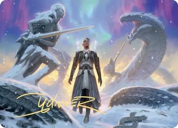 2021 Magic the Gathering Kaldheim - Art Series Gold Artist Signature #7 Search for Glory Front