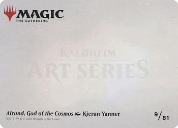 2021 Magic the Gathering Kaldheim - Art Series Gold Artist Signature #9 Alrund, God of the Cosmos Back