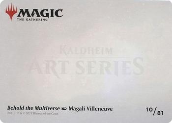 2021 Magic the Gathering Kaldheim - Art Series Gold Artist Signature #10 Behold the Multiverse Back