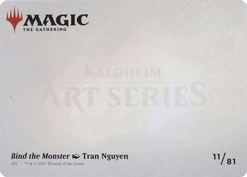 2021 Magic the Gathering Kaldheim - Art Series Gold Artist Signature #11 Bind the Monster Back