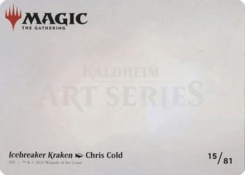 2021 Magic the Gathering Kaldheim - Art Series Gold Artist Signature #15 Icebreaker Kraken Back