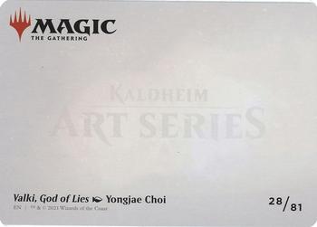 2021 Magic the Gathering Kaldheim - Art Series Gold Artist Signature #28 Valki, God of Lies Back