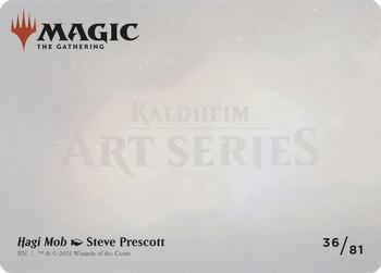 2021 Magic the Gathering Kaldheim - Art Series Gold Artist Signature #36 Hagi Mob Back