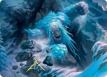 2021 Magic the Gathering Kaldheim - Art Series Gold Artist Signature #46 Icehide Troll Front
