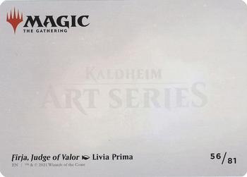 2021 Magic the Gathering Kaldheim - Art Series Gold Artist Signature #56 Firja, Judge of Valor Back